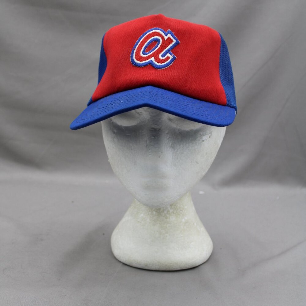 Atlanta Braves Hat (VTG) - 1970s Logo Trucker Hat by Americap - Adult Snapback